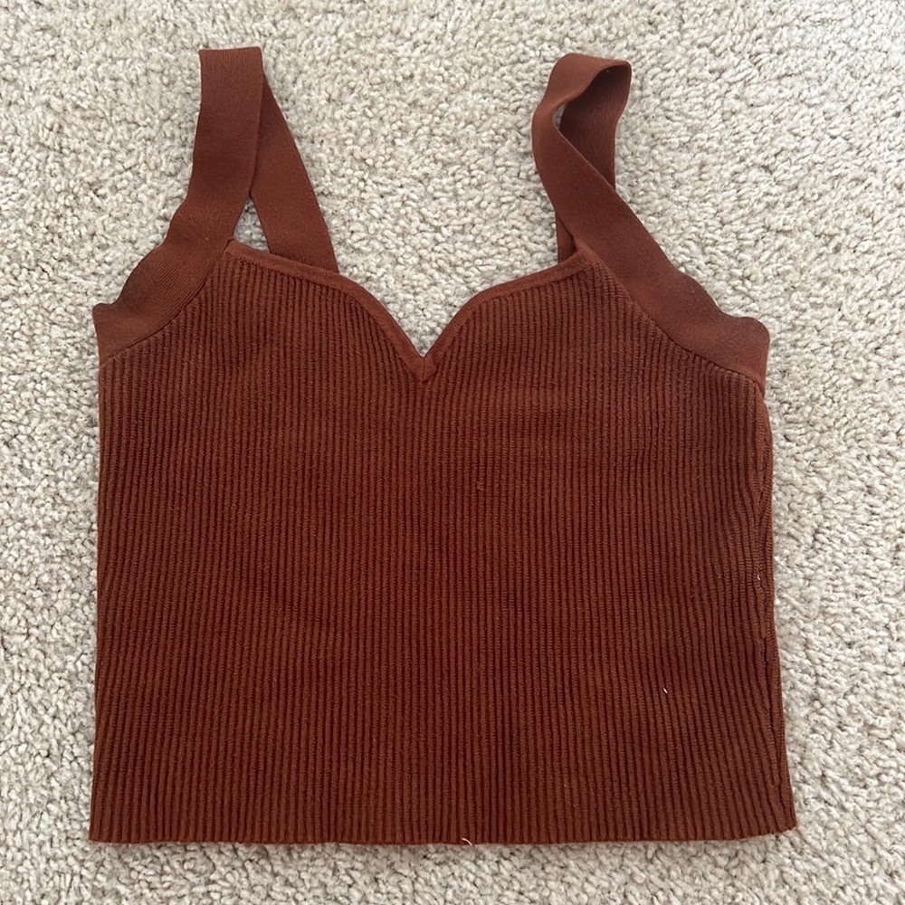 Abercrombie Cropped Ribbed Sweater Tank